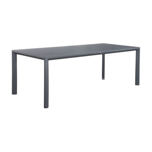 Table De Jardin Aluminium Et 2 Bancs Anthracite. 8 Places. 200 X 40 X 45 Cm