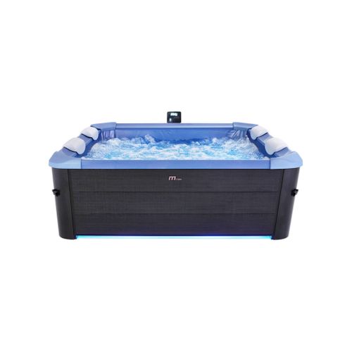 Spa Rigide Oslo Sapphire Mspa 6 Personnes Gris. 4 Coussins. Bâche Incluse + Housse Thermique.