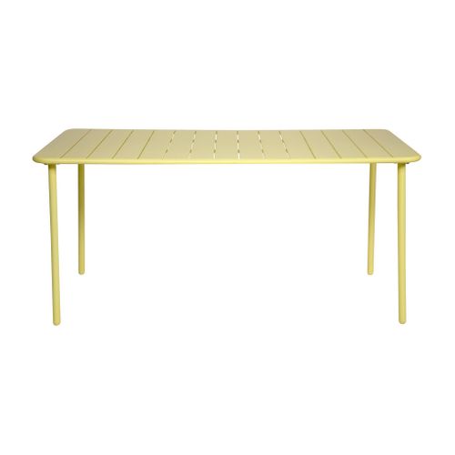 Table De Jardin Métal + 6 Assises Jaune Amélia