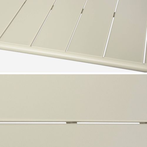 Table De Jardin Métal + 6 Assises Beige Amélia