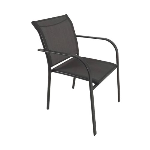 Table De Jardin Extensible Aluminium + 8 Assises Aluminium Et Textilène. Anthracite. 270 X 90 X 75