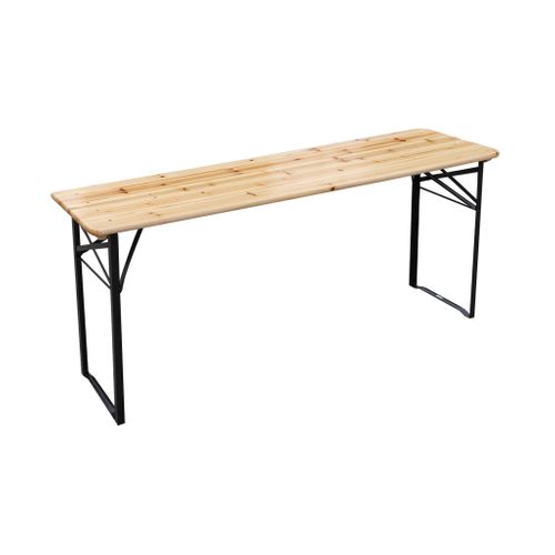 Lot De 2 Tables De Réception Pliantes Bois De Sapin 2 Bancs Naturel Bayonne Esprit Brasserie 12