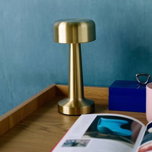 Lampe De Table Intérieur LED Métal Doré D.9cm David