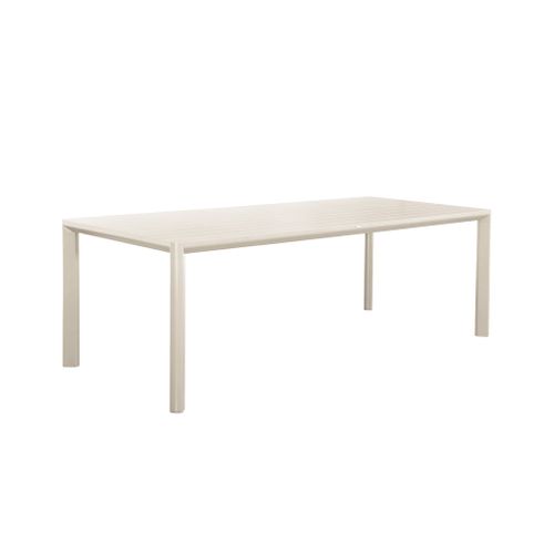 Table De Jardin 1 Banc Et 4 Fauteuils Aluminium Et Textilène Beige 220 X 100 X 75 Cm