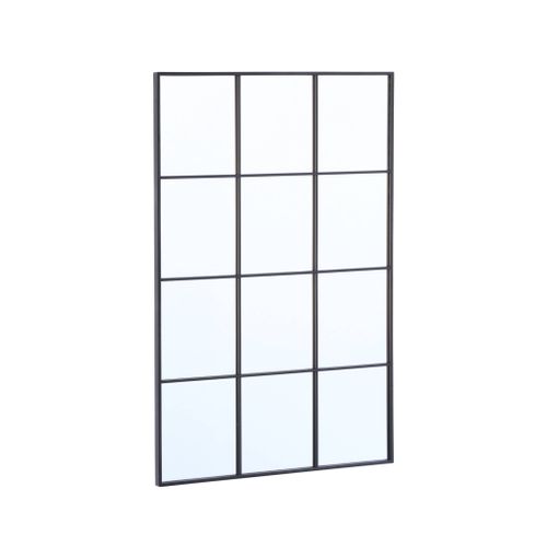 Miroir Rectangulaire Industriel Acier Noir - 80 X 120 X 2.5 Cm - Terry