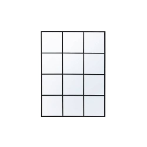 Miroir Rectangulaire Industriel Acier Noir - 60 X 80 X 2.5 Cm - Terry