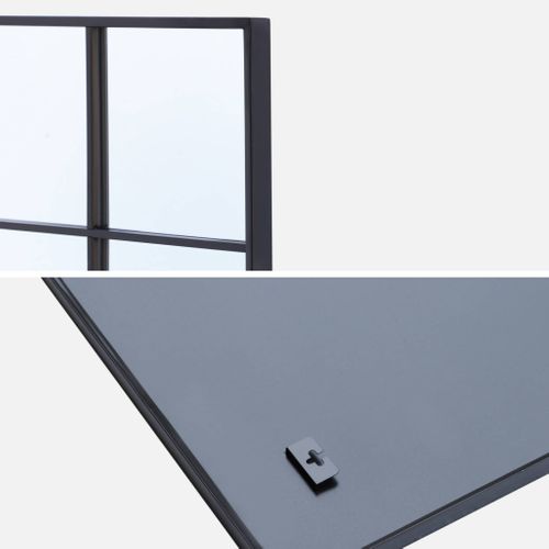 Miroir Rectangulaire Industriel Acier Noir - 60 X 80 X 2.5 Cm - Terry
