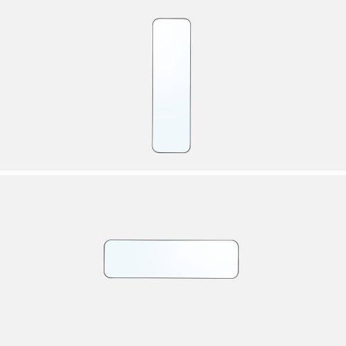 Miroir Rectangulaire Acier Noir 34 X 119 X 1.8 Cm - Harold