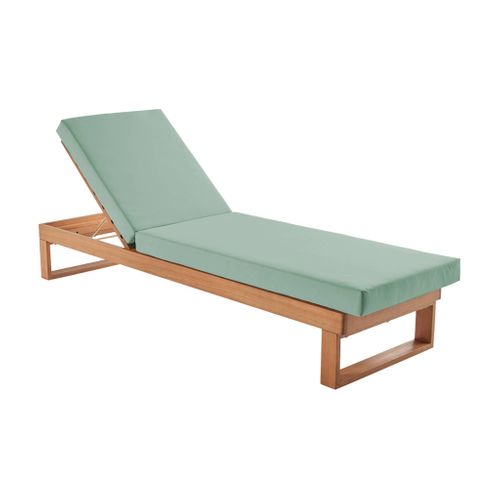 Lot De 2 Bains De Soleil Bois D'eucalyptus Pamplona Multi Positions Toile En Polyester Vert De Gris