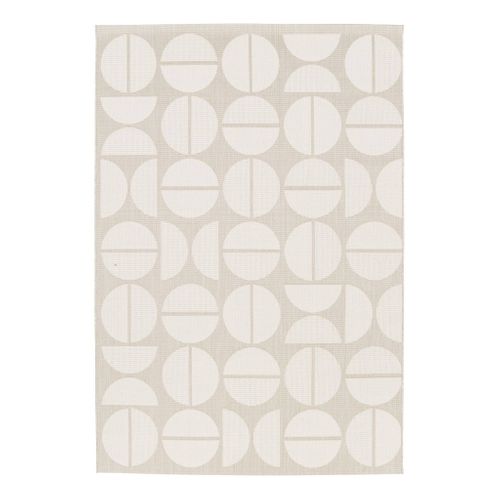 Tapis Intérieur/extérieur Motifs Géométriques Beige Polyester Recyclé Megan 120x170cm