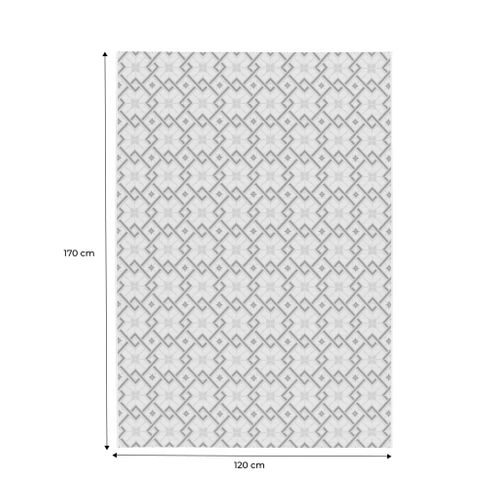 Tapis Intérieur/extérieur Vintage Crème Beige Bleu Angie 120x170cm