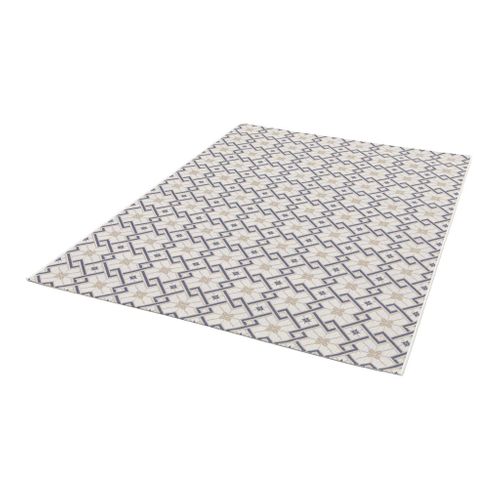 Tapis Intérieur/extérieur Vintage Crème Beige Bleu Angie 120x170cm