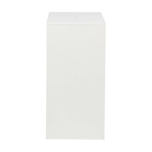 Commode. Module De Rangement Décor Bois Blanc 3 Tiroirs - Kompo
