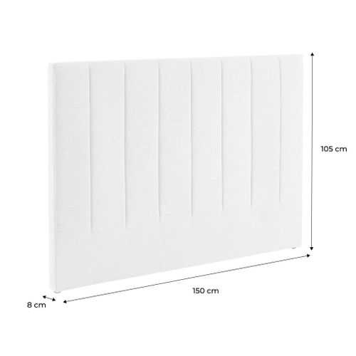 Tête De Lit Pour Lit Double 140cm Revêtement Tissu Beige - Cole 150cm