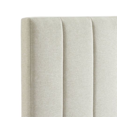 Tête De Lit Pour Lit Double 140cm Revêtement Tissu Beige - Cole 150cm