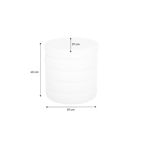 Pouf En Bouclettes Taupe Avec Coffre De Rangement Intégré