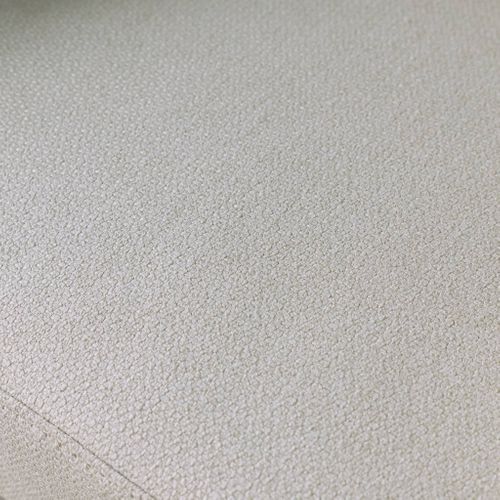 Fauteuil Tissu Blanc Dossier Incurvé Piétement Métal L 81.5 X P 72.5 X H 69 Cm - Cristo