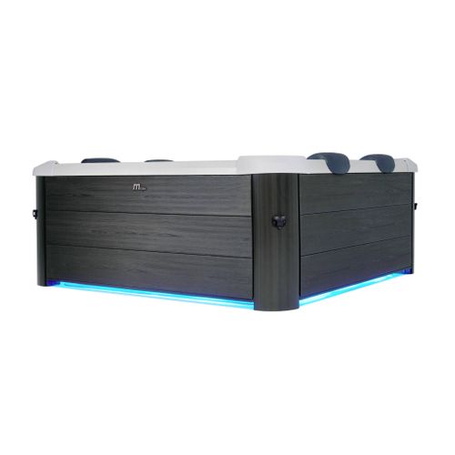 Spa Rigide Mspa 6 Places 4 Coussins Hydromassages. 8 Filtres + Bâche Incluse 180 Cm X 65 Cm