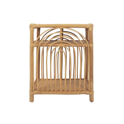 Table De Chevet Rotin Naturel 1 Étagère 1 Niche L 40 X P 40 X H 50cm - Bandung