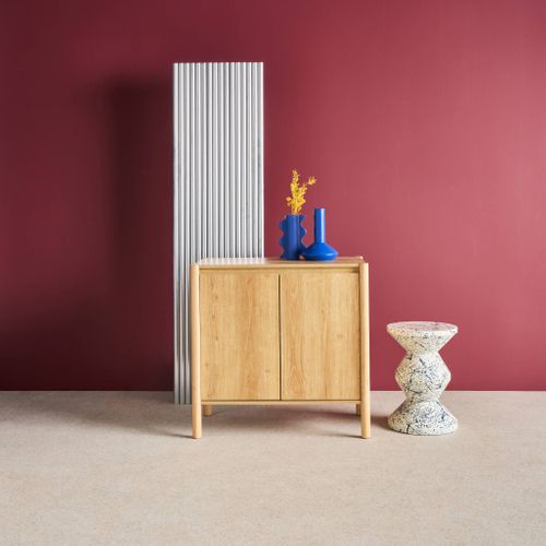 Buffet Décor Bois 2 Portes Naturel - 80 X 42 X 78.5 Cm - Harmony