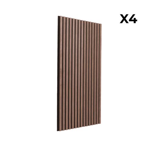 Set De 4 Panneaux Muraux Décoratifs En Feutrine Et Mdf Noyer 60x120cm - Kyoto
