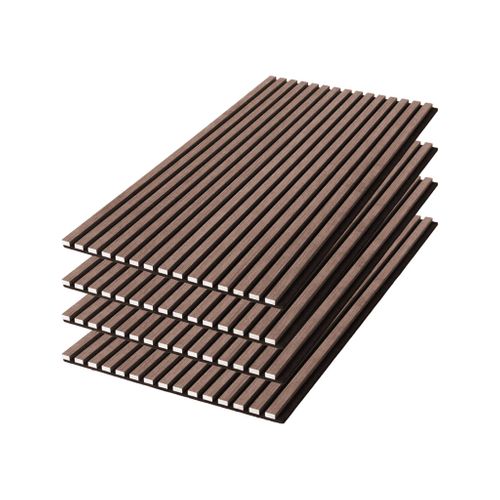 Set De 4 Panneaux Muraux Décoratifs En Feutrine Et Mdf Noyer 60x120cm - Kyoto