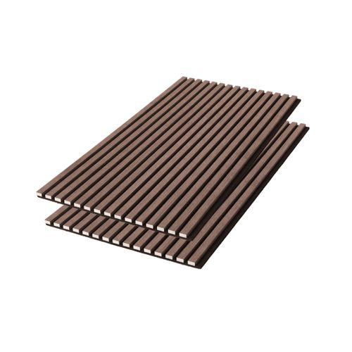 Set De 2 Panneaux Muraux Décoratifs En Feutrine Et Mdf Noyer 60x120cm - Kyoto