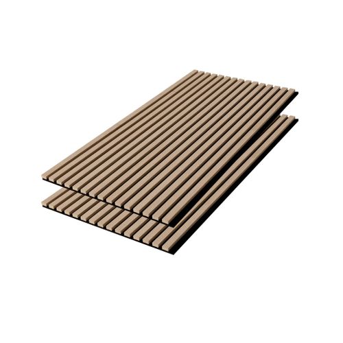 Set De 2 Panneaux Muraux Décoratifs En Feutrine Et Mdf Chêne 60x120cm - Kyoto