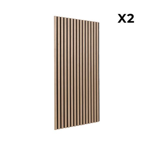 Set De 2 Panneaux Muraux Décoratifs En Feutrine Et Mdf Chêne 60x120cm - Kyoto