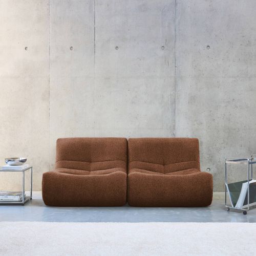 Lot De 2 Fauteuils Chauffeuses En Bouclette Texturée Terracotta Style Contemporain 1 Place