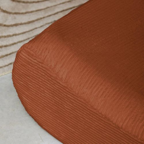 Chauffeuse Velours Côtelé 1 Place Terracotta L 91 X P 105 X H 72 Cm - Sokol
