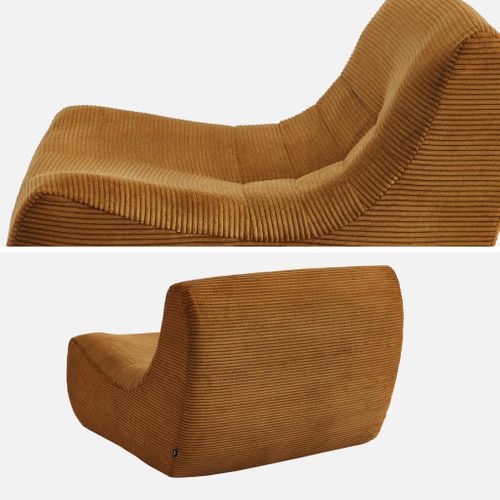 Chauffeuse Velours Côtelé 1 Place Moutarde L 91 X P 105 X H 72 Cm - Sokol