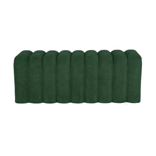 Banc. Bout De Lit Contemporain En Tissu Vert Foncé