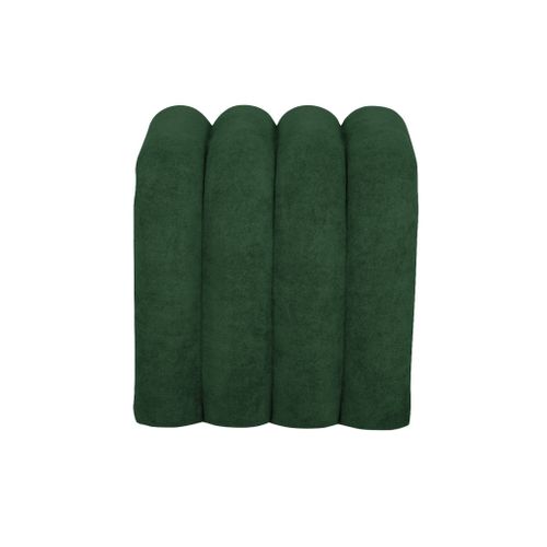 Set De 2 Poufs Contemporains En Tissu Vert Foncé