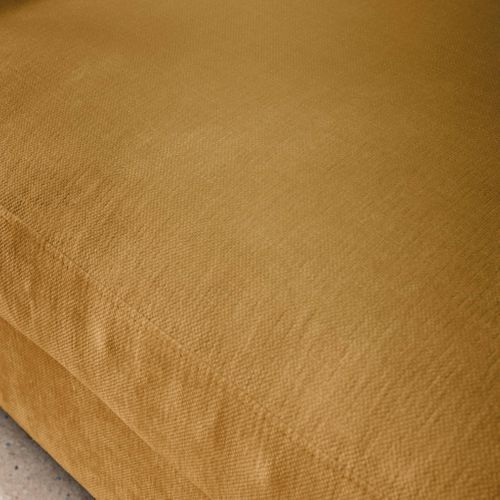 Canapé 2 Places Déhoussable Tissu Ocre L 198 X P 88 X H 85cm - Neo