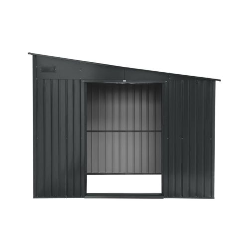Abri De Jardin Acier 8.96m² Avec Kit D'ancrage Anthracite L 277.5 X L 322 X H 203 Cm - Ornay