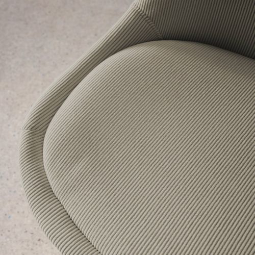 Lot De 4 Chaises Scandinaves Revêtement Velours Côtelé Gris Clair. Pieds Bois De Hêtre - Nils