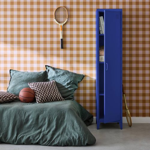 Armoire Chambre En Acier Bleu 4 Espaces De Rangement. Casier