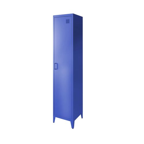 Armoire Chambre En Acier Bleu 4 Espaces De Rangement. Casier
