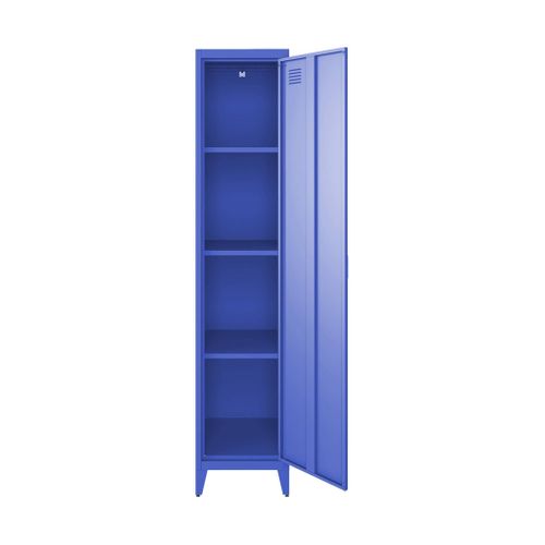 Armoire Chambre En Acier Bleu 4 Espaces De Rangement. Casier