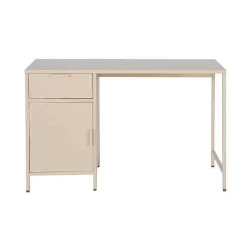 Bureau Enfant Acier Laminé 1 Tiroir. Beige.  L 120 X P 50 X H 75 Cm
