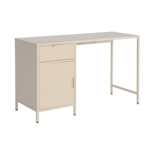 Bureau Enfant Acier Laminé 1 Tiroir. Beige.  L 120 X P 50 X H 75 Cm