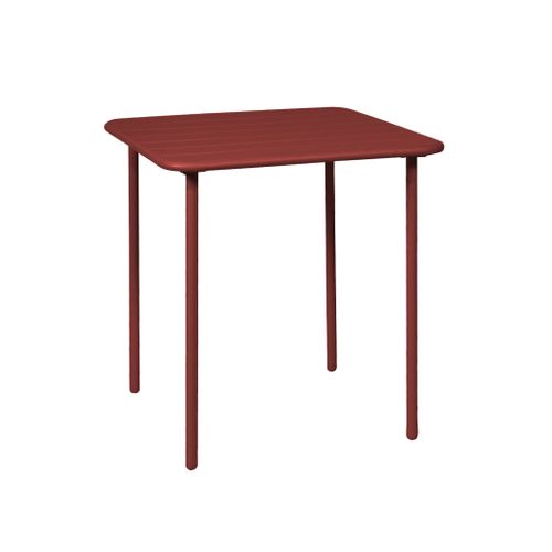 Table De Jardin Métal + 2 Assises Terre De Sienne Amélia