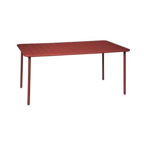 Table De Jardin Métal + 6 Assises Terre De Sienne Amélia