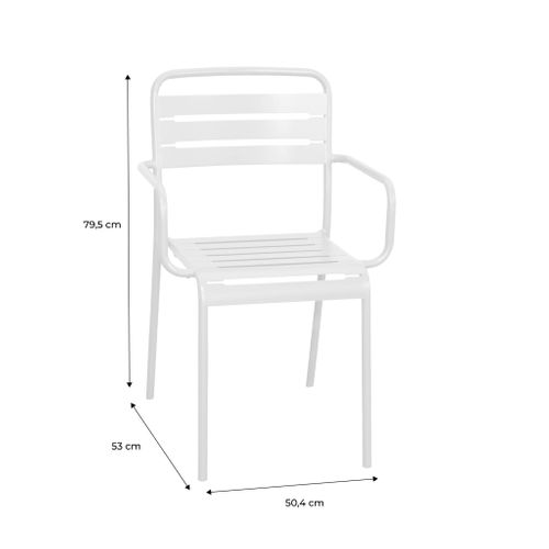 Lot De 2 Fauteuils De Jardin Acier. 2 Places. Ocre. Amelia. L50.4 X P53 X H79.5cm