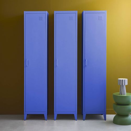 Sweeek - Armoire Chambre En Acier Vert Clair. 4 Espaces De Rangement. Casier