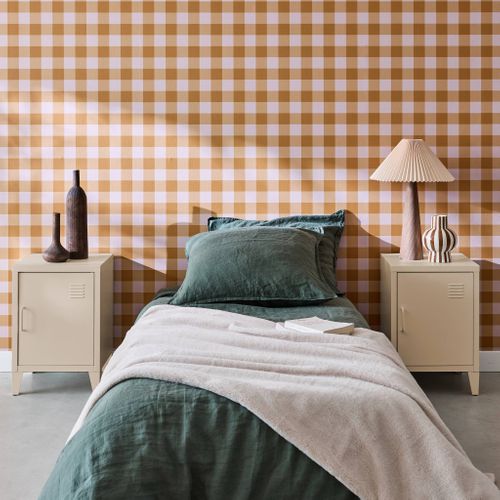 Lot De 2 Tables De Chevet En Acier 1 Porte. Beige. Casier. L 38 X P 38 X H 55.7 Cm