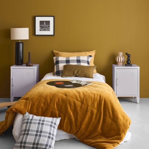 Lot De 2 Tables De Chevet En Acier 1 Porte. Lilas. Casier. L 38 X P 38 X H 55.7 Cm