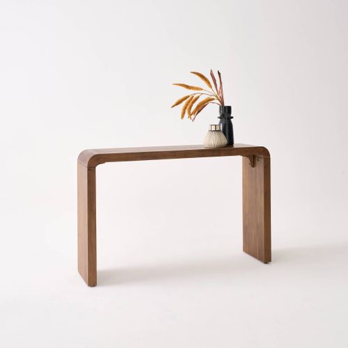 Console Exotique Bois D'acacia 120 Cm Noyer - Dana