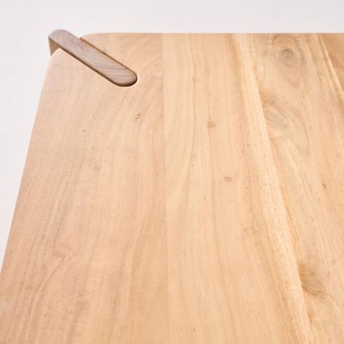 Table Basse Exotique Carrée Bois Massif 80cm Naturel - Reva